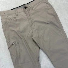 Orvis Pants Mens 34x30 Beige Tech Pant Zip Pocket Casual Outdoor Lightweight