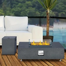 48’’ Propane Fire Pit Table Set with Tank Holder 50,000 BTU