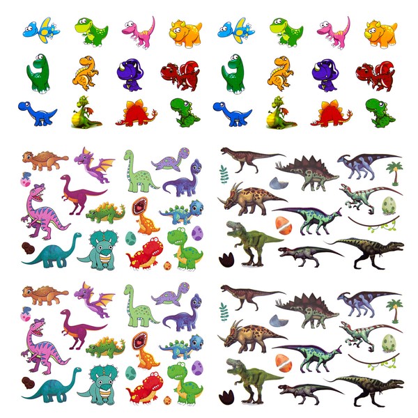 Dino Kinder Tattoo Set 94 StüCk TemporäRe Dinosaurier Tattoos FüR Jungs Spielen-image