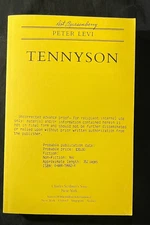 Peter Levi TENNYSON  1st US Edition ARC Uncorrected Proof - 1993 First Edition