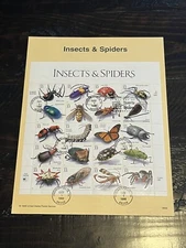 1999 USPS Souvenir 33¢ INSECTS AND SPIDERS SHEET OF 20 First Day Issue Cancel