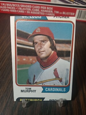 1974 Topps Baseball Tom Murphy Error Miscut Two Teams And Numbers 