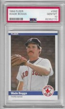 1984 Fleer Wade Boggs #392 PSA 10 Gem Mint Baseball Card.