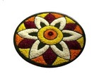 Modern Rangoli Door Mat for Home Door Floor Decoration 24x24 Inch