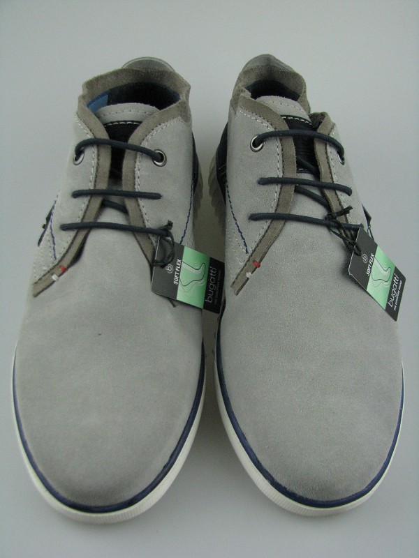 Bugatti K3733-PR1G Herren Sneaker in grau/blau Leder Gr.42 Bugatti K3733-PR1G Herren Sneaker in grau/blau Leder Gr.42