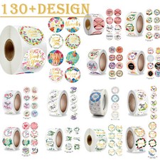 1000Pcs Flowers Thank You Stickers Birthday Wedding Gift Envelope Seal Labels