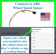 fits Ram Dodge Jeep ABS Wheel Speed Sensor Connector Harness Plug Pigtail Wiring