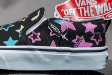VANS ASHER FOIL STARS shoes for girls, US size YOUTH 6