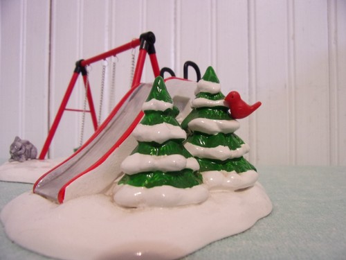 Department 56 Winterspielplatz Original Schneedorf #5436-4 Keramik mit Box - Bild 6 von 7