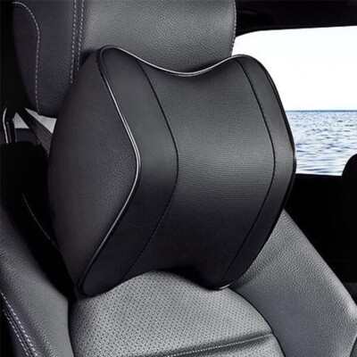 Memory Foam Head Rest Leather Neck Cushion Car Seat Shoulder Pillow for Volvo
