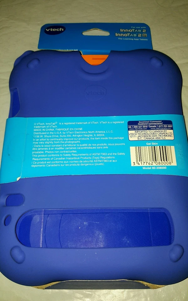 New VTech InnoTab 2 and 2S Gel Skin cover case Blue Perfect for kids to grab - Image 2 of 4
