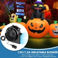 12V 1.5A Inflatable Blower Air Blower Fan W/ 5 Light for Halloween Christmas