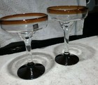 Roscher & Co Margarita Glasses - Clear/Amber Brown Base & Rim  (Set of 2) — photo 2