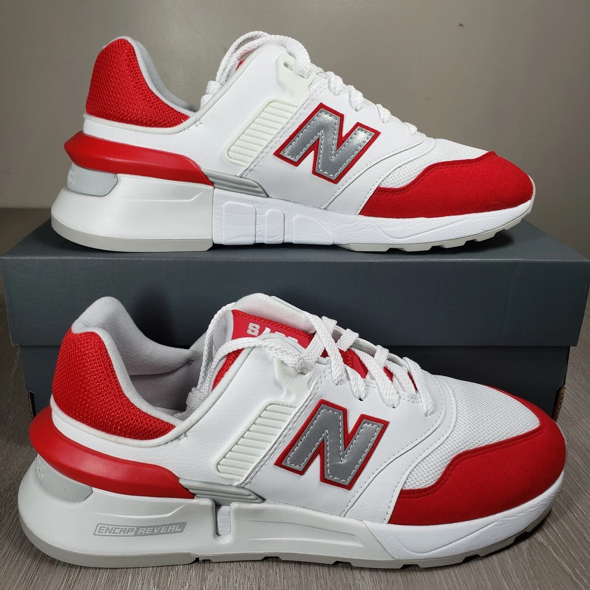 New Balance 997S Sport White/Team Red Sneakers Mens Size 9 New MS997LOJ |  eBay