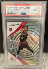 TRAE YOUNG 2018 PANINI REVOLUTION #150 ASTRO PSA 10 ROOKIE NBA CARD