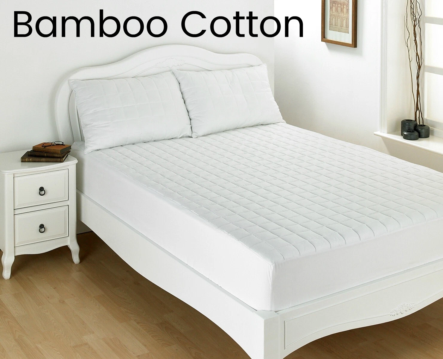 BAMBOO Cotton Hypo-allergenic Luxury Quilted Mattress Protector - Double / King