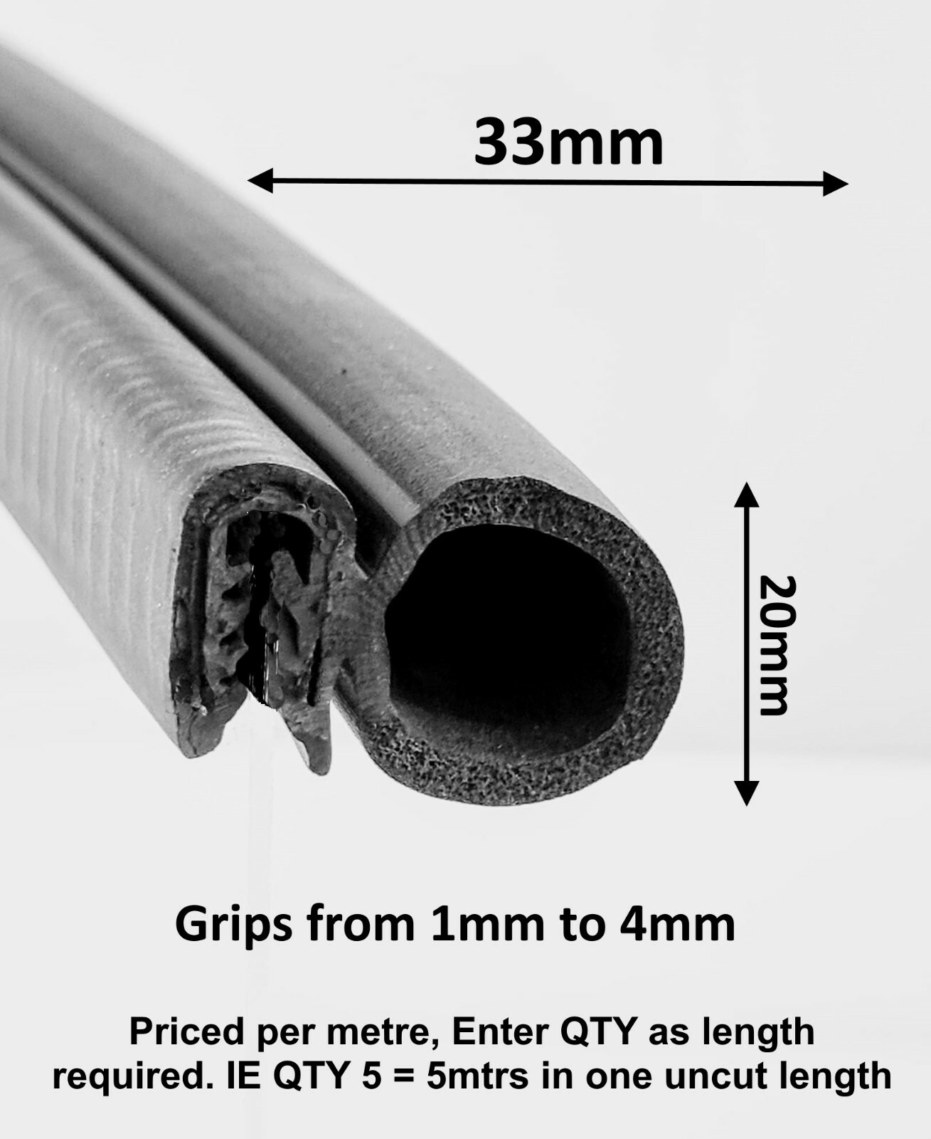 JUMBO Car Door Rubber EDGE TRIM SEAL VAN BOAT TRUCK CARAVAN eBay