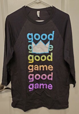 TwitchCon 2019 Shirt Twitch Good Game 3/4 Sleeve Baseball Style Tee - Medium NEW