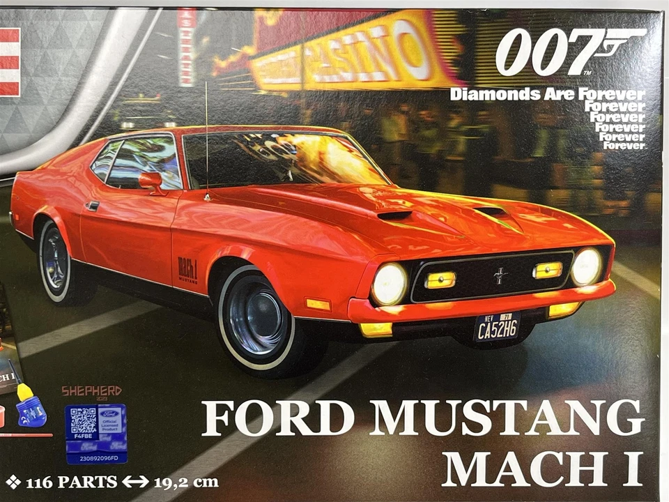 James Bond 007 Diamanti Sono per Sempre Ford Mustang Mach 1 1:25 Kit Revell - Immagine 3 di 4