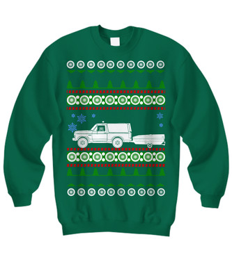 Bronco II with Camper Ugly Christmas Sweater - Sweatshirt