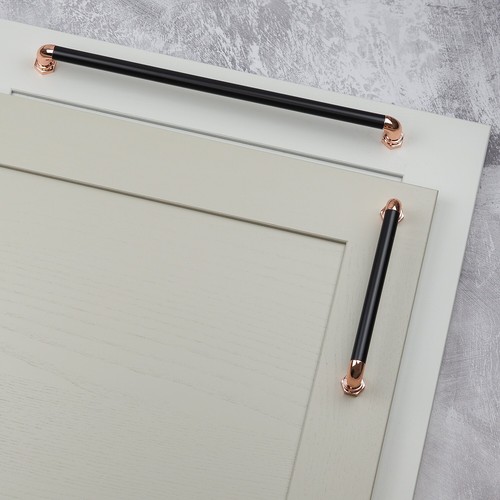 Copper Black Industrial Kitchen Handles Pipe Bar Pull 2 Size Cabinet Door Drawer - Picture 5 of 23