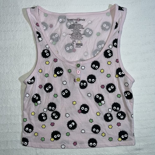 Hot Topic Spirited Away Tank Top Size S Studio Ghibli Soot Sprites Anime Cartoon