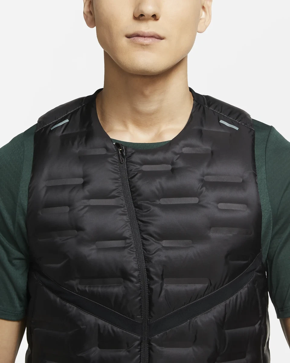 chasquido De vez en cuando navegación Nike Aeroloft Down Running Vest - Men&#039;s Small ~ $180.00 CU7797 010  Black | eBay