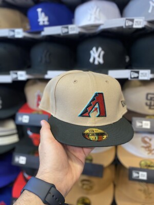 New Era Arizona Diamondbacks Khaki/Black 59fifty Fitted Hat (Sz 7 1/2)