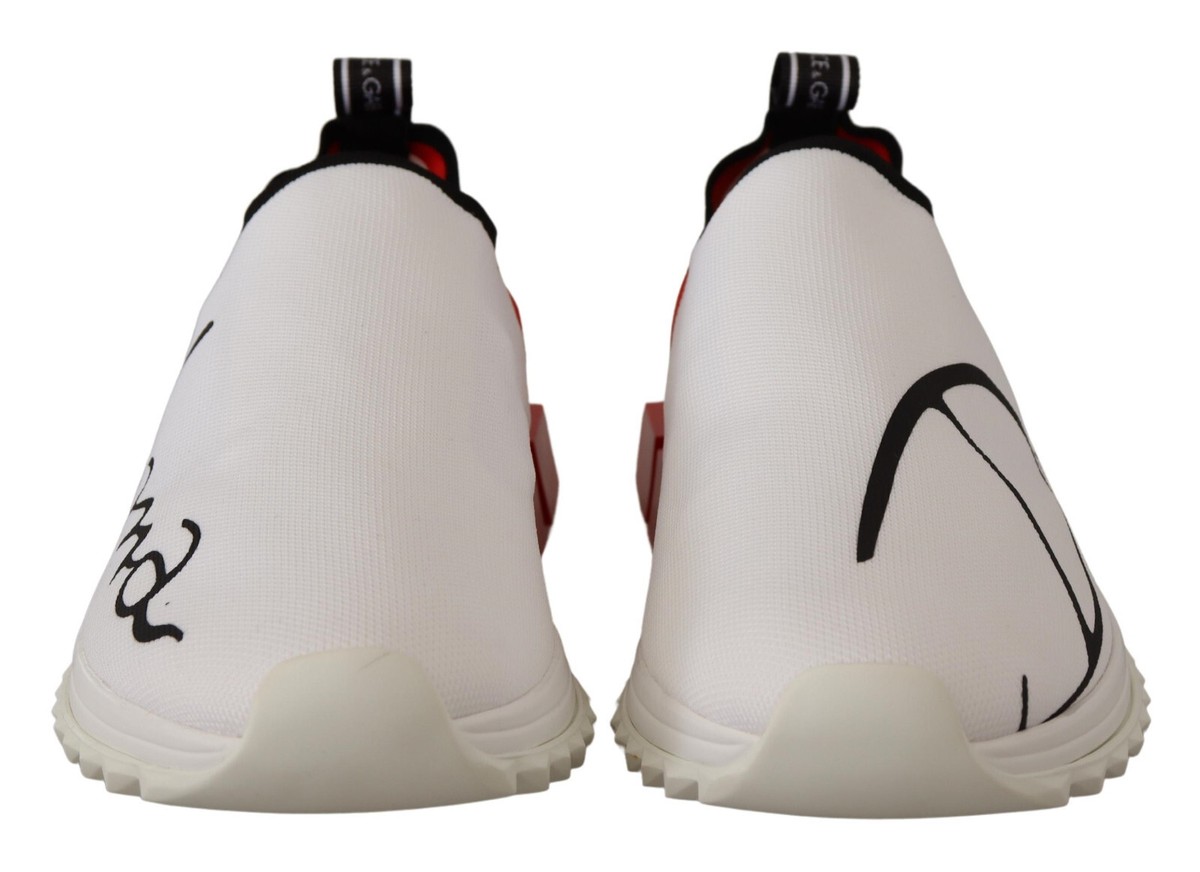 DOLCE GABBANA Shoes Sorrento White Red Sneakers Casual Mens s