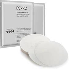 ESPRO 100 Count Coffee Paper Filters - for ESPRO Coffee French Press, 32 Ounce