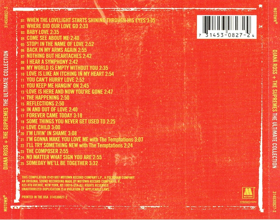 (CD) Diana Ross & The Supremes - The Ultimate Collection - Baby Love, u.a. - Bild 2 von 2