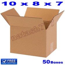 50 - 10x8x7 Cardboard Boxes 32-ECT Mailing Packing Shipping Corrugated Carton