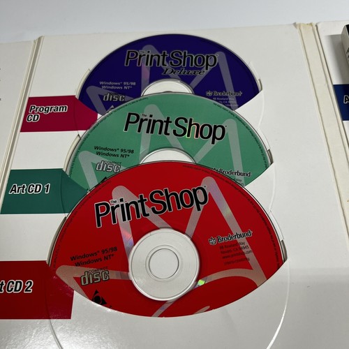 Broderbund Print Shop Deluxe V10 CD Holder Install Program CDs User Manual - Picture 7 of 9