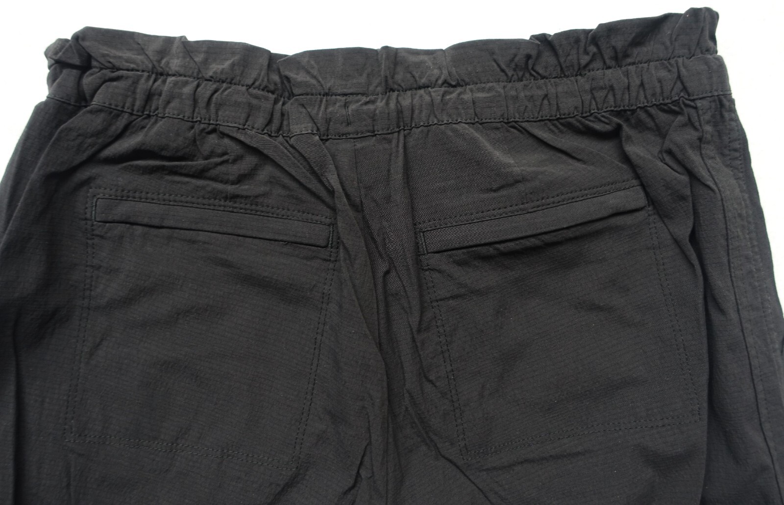 ATHLETA~BLACK RIPSTOP TOGGLE DRAWSTRING NYLON W/S… - image 6