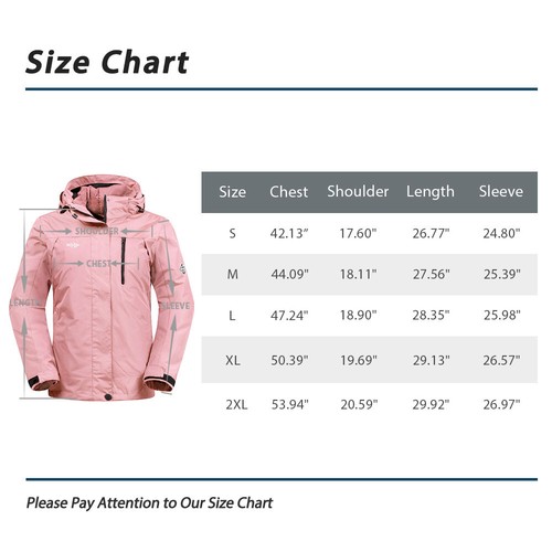 Wantdo Women's 3 in 1 Ski Jacket Warm Winter Raincoat Waterproof Snow Jackets - Picture 66 of 118