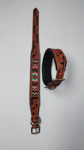 Shwaan Genuine Leather Beaded Dog Collar Valentine's Day Gift - Picture 8 of 18