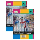 2 x A2 Sketch Pad Cartridge Paper Book White Sketching Drawing Doodling Painting