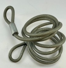 Security Steel Cable with Loops - 3/8 Inch Thick 6ft Heavy Duty