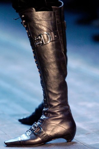 Christian Dior Otoño 2005 John Galliano Botas de Motociclista Con Cordones 39 EUR De Colección - Imagen 2 de 18