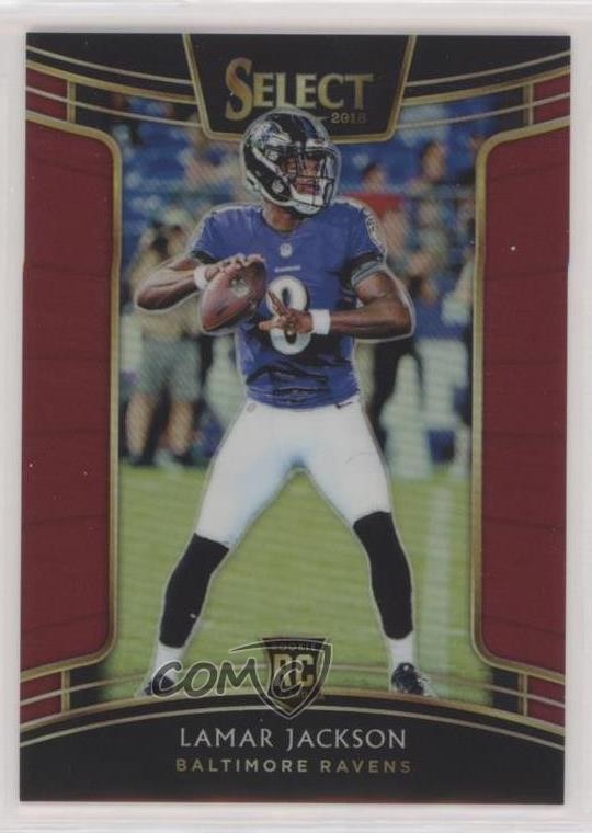2018 Panini Select Concourse Maroon Prizm 22/99 Lamar Jackson #70 Rookie RC v9t