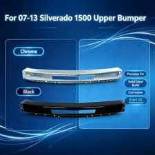 Blkchrome Steel Face Bar For Chevy Silverado 1500 2007-2013 Front Bumper Impact