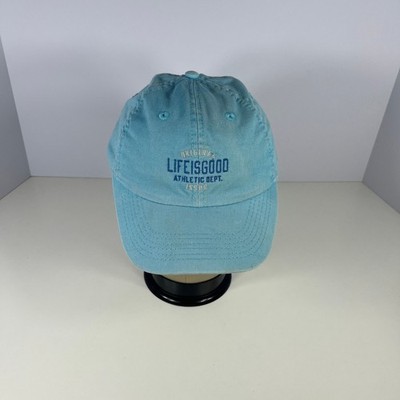 Life Is Good Baseball Cap Unisex One Size Fits All Blue Casual Outdoor Cotton