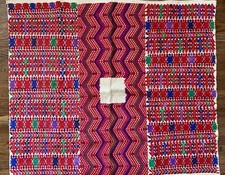 Antique Vintage Mayan Guatemalan Textile Huipil Poncho Weaving From Tactic