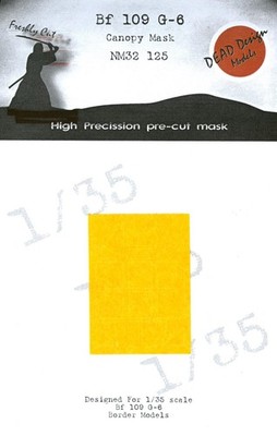 Dead Design 1/32 BF 109 G-6 CANOPY PAINT MASK Border