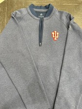 Indiana University IU Men's Adidas Navy 1/4 Zip 2XL - NWT