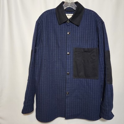 Acne Studios Vichy-Check Chore Jacket Black/Blue Men's Sz 46 (M) Streetwear NWT!