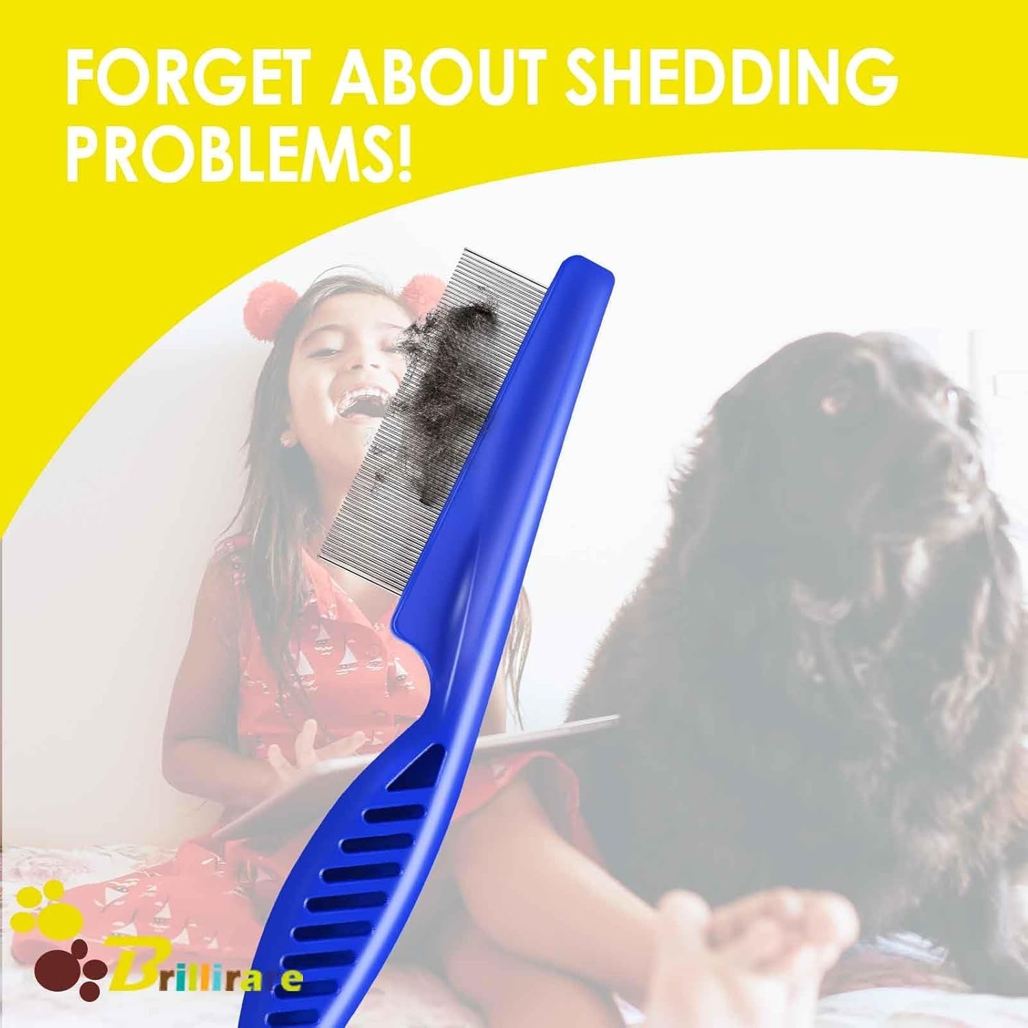 3 Pack Pet Hair Comb Stainless Steel Flea Lice Combs Dog Cat Grooming Kit NEW