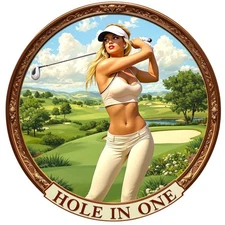 Hole in One 1 oz Copper Medal in capsule mintage of 2500