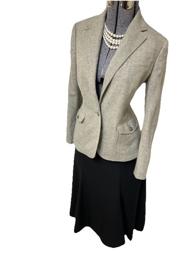 Ralph Lauren Skirt Suit Size 6 Two Piece Set Herringbone Wool Blend Long Skirt - Picture 3 of 24