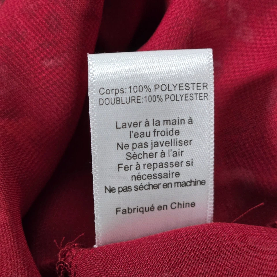 Vestido Lushy Floral Calado Manga Larga en Vino L Foto 4 de 4